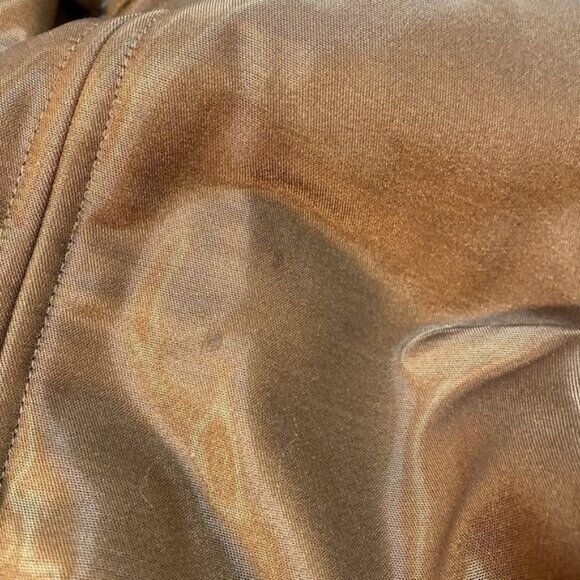 Etcetera Womens Brown Jacket W/Faux Fur Cuffs Size 12 Viscose Blend Zip Closure - Picture 8 of 9